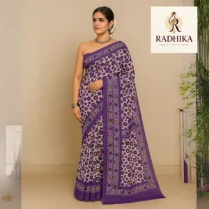 Gulmohar Gaze Malai Cotton Saree