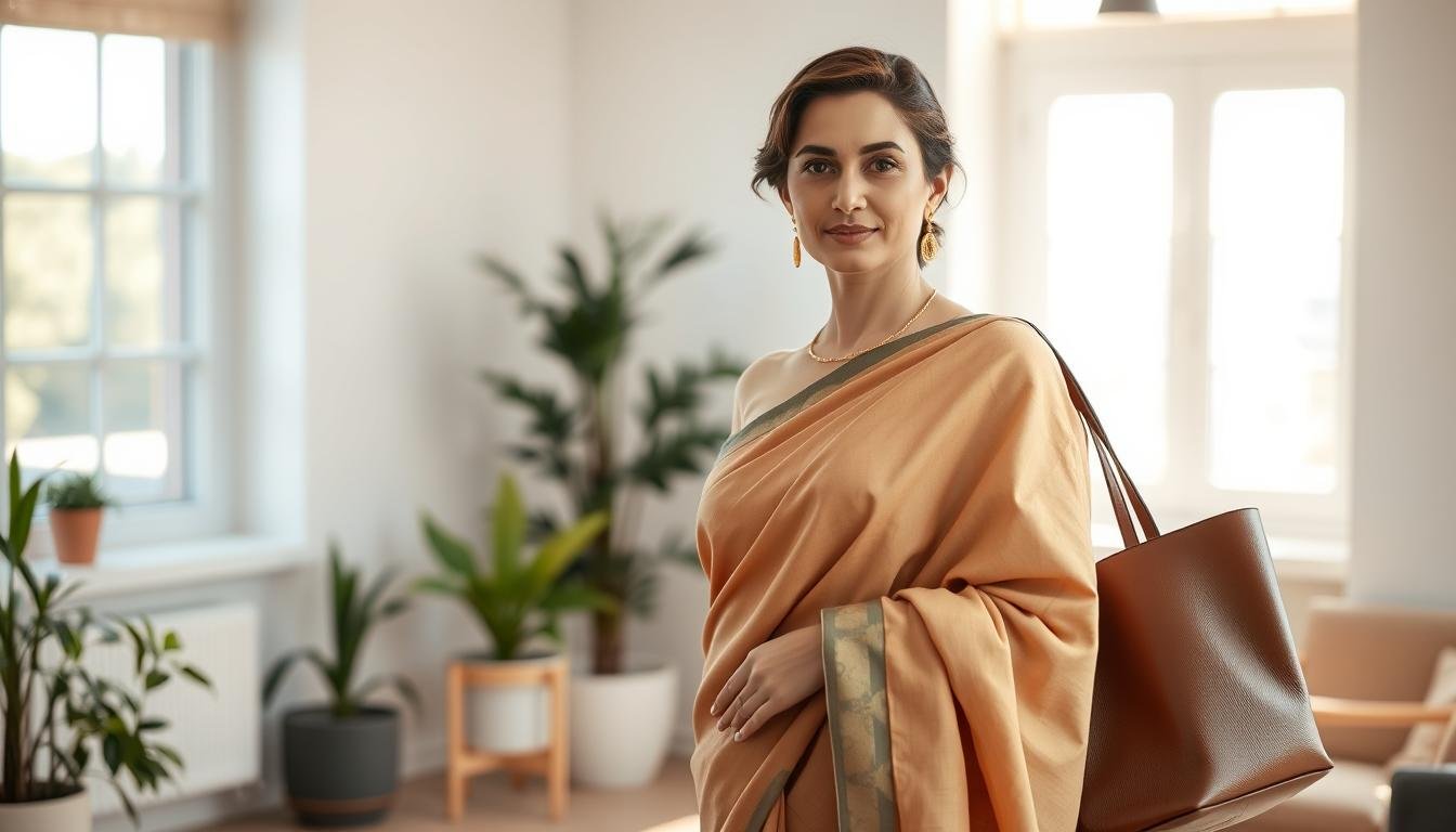 how to style cotton saree