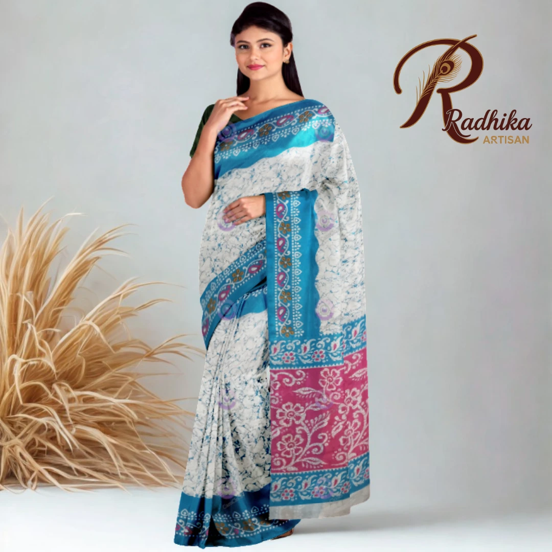 Handcrafted Bandhej Cotton Saree