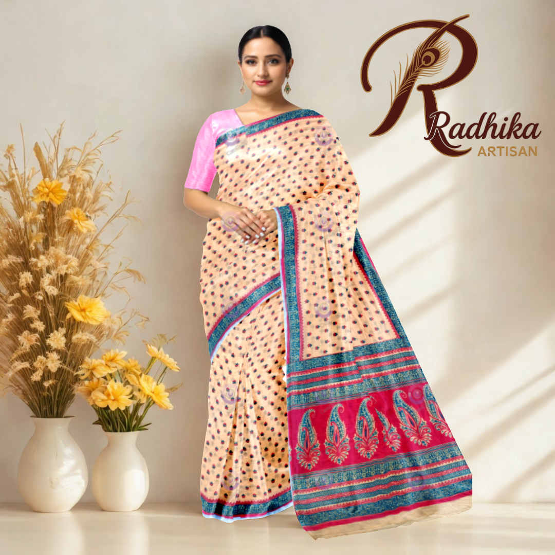 Radhika Artisan “Art Silk” Printed Saree Collection - Image 2