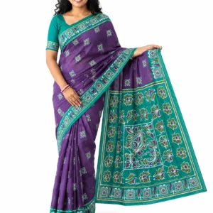 RADHIKA ARTISAN Women's Malai Cotton Printed Saree | Soft & Lightweight | 5.5 Meter with Blouse Piece | Traditional Floral Border & Designer Pallu
