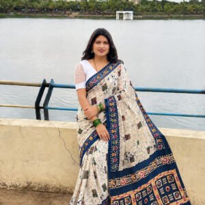 Radhika Artisan Heritage Block Print Cotton Saree